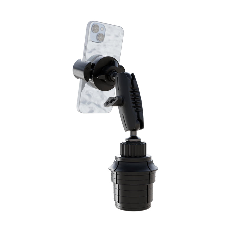 ARKON Mounts RoadVise XL Car Cup Phone Holder and Mount Universal Phone Fit Extendable Cup Mount System Adjustable Arm Compatible with iPhone, Galaxy, Google, & More