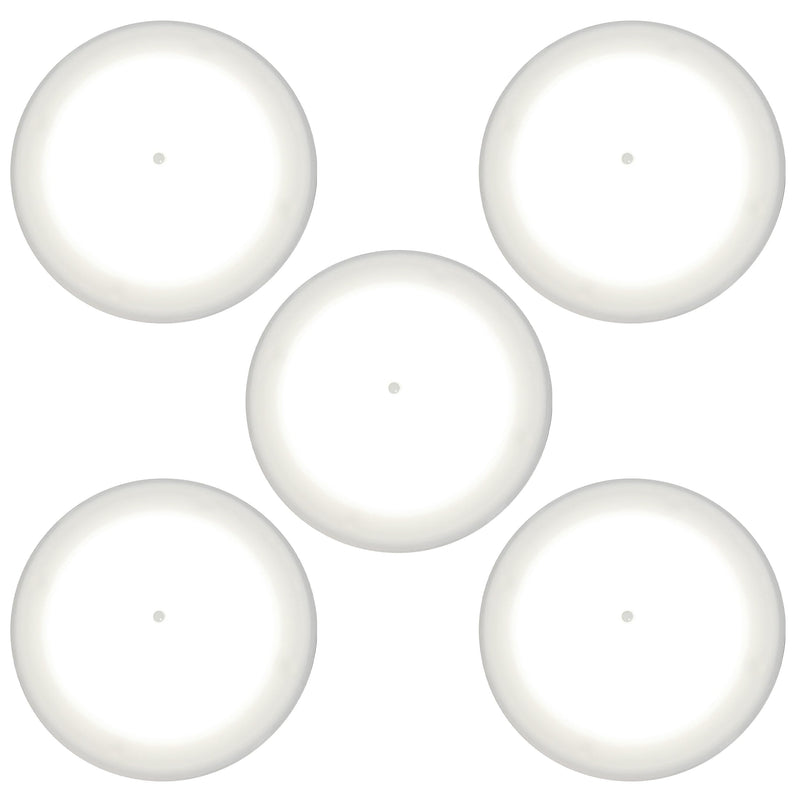 Command Electronics OEM 12V LED RV Low Profile Surface Mount Ceiling Light with Switch – Made in USA – 4.5" Diameter – 5-Pack 5 Pack