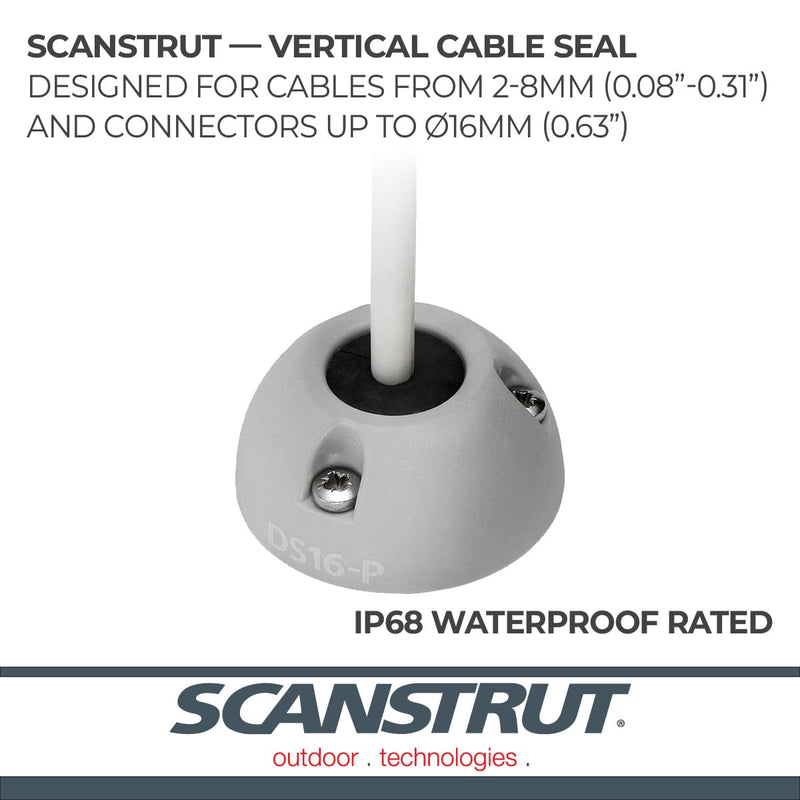 Scanstrut DS16-P Mini Cable Seal for Connectors to 0.63" and Cables 0.08"-0.35" - Plastic