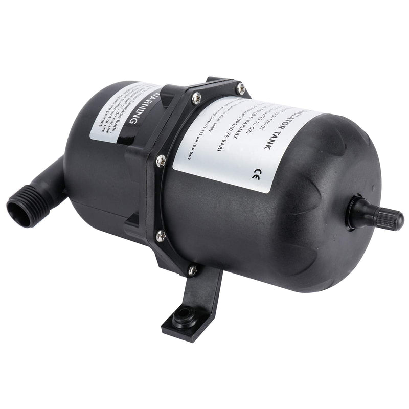 YaeMarine 0.75L 125 PSI Pre-Pressurized Accumulator Tank Pressure Storage Vessel Hold Water Under Pressure Water Pump Flow Control Internal Bladder 25oz for Boat,Marine, RV,Caravan