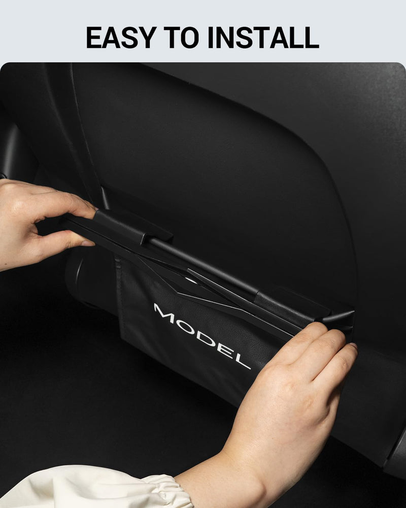 Motrobe Tesla Model Y Juniper Trash Can 2020-2026 Garbage Bag Garbage Bin [Strong Magnetic Buckle] Waterproof with LED Light Faux Leather Model Y Interior Accessories 2.5 Gallons