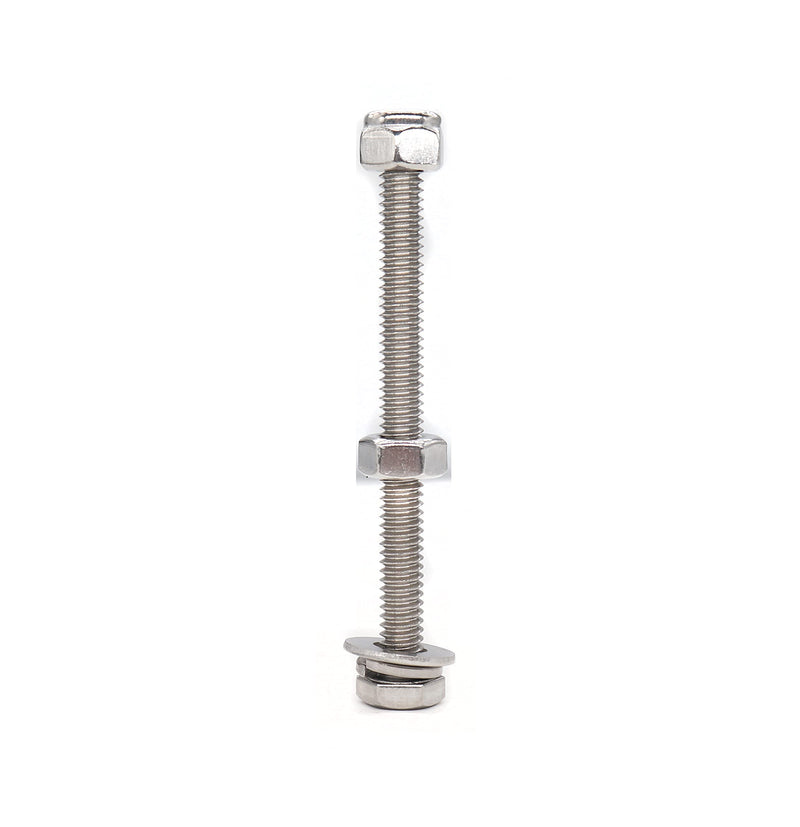 50pcs(10 Sets) 1/4-20 Fastener Kit: 3" Hex Bolts, Spring Lock Washers, Flat Washers, Hex Nuts & Nylon Inserted Locking Nuts (Pack of 2) 1/4-20 (Pack of 2)