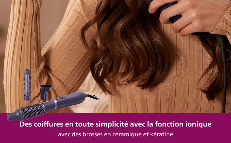 Philips 3000 Series BHA305/00 Ceramic and Keratin Coating Ceramic Ionic Function Fan Brush 3 Accessories 3000 Series Air Styler with 3 Accessories