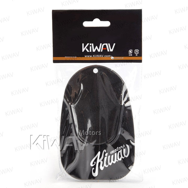 KiWAV Motorcycle Kickstand Pad Plate Support Accessory - Black - Soft Ground, Grass, Hot Pavement, Outdoor Parking, Anti Sinking Black Kickstand Pad