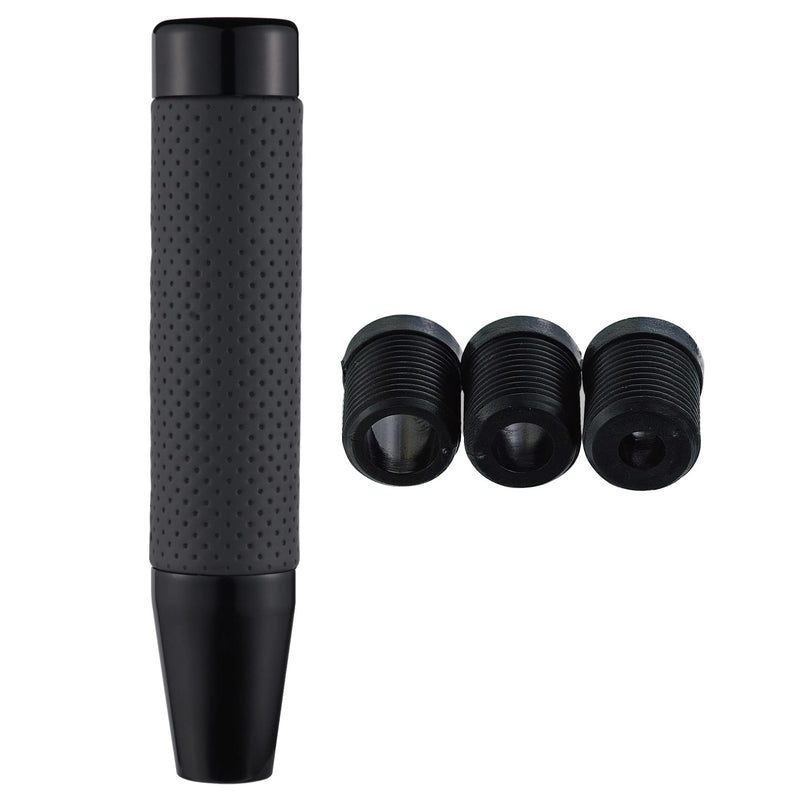 Abfer Weighted Shift Knob Long Stick Gear Shifter Lever Leather Shift Knobs with Adapter for Most Automatic Manual Vehicle Trucks, Black black-1