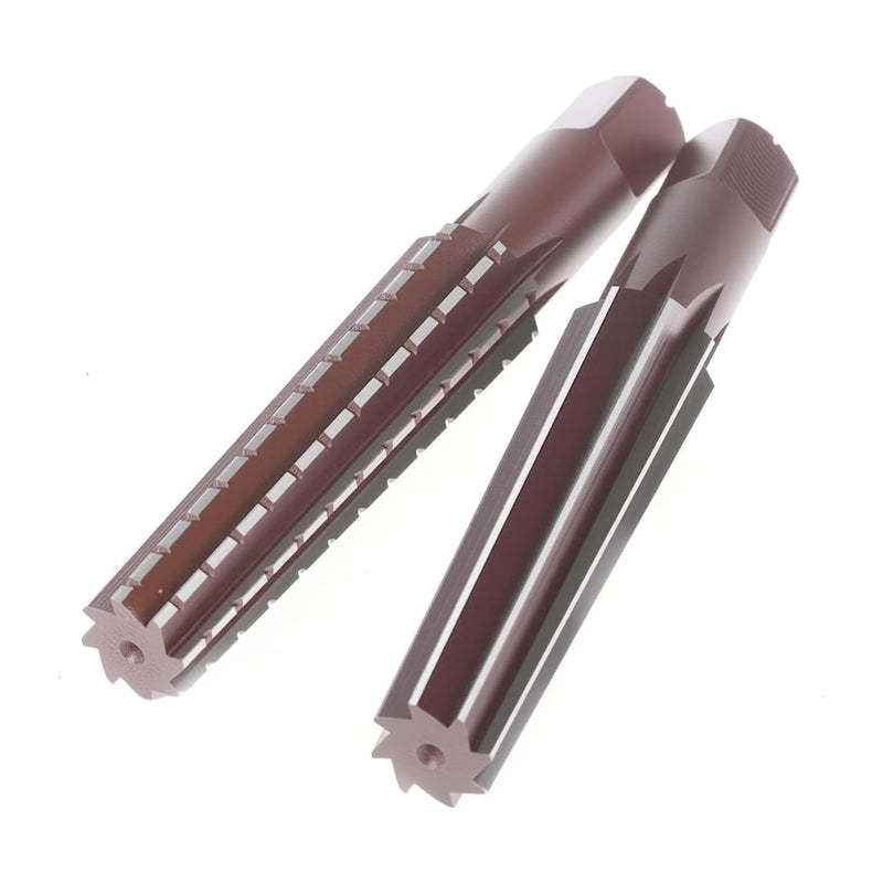Driak MT3 Morse Taper Reamer Set - High Carbon Steel Coarse and Finish Hand Reamers for Metal, H8 Accuracy Straight Flute Tapered Reamer Tool