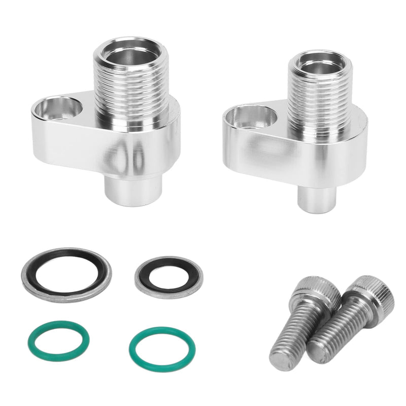 LS Swap AC Compressor Fittings LS AC Compressor Adapter Fittings 8AN 10AN 451‑1105 Replacement for 10S17F 10S20F Compressors