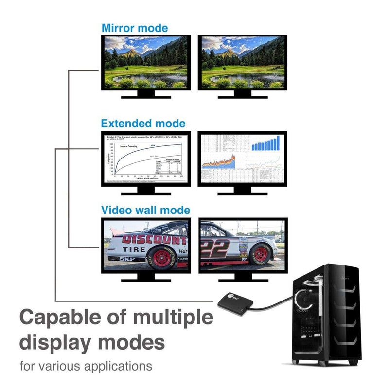 SIIG 2-Port Mini DisplayPort 1.2 to 2 DisplayPort MST Hub Video Splitter, Not for HDMI, DisplayPort Daisy Chain Monitor, Not for MacOS, TAA Compliant (CE-DP0J11-S1) 2x DisplayPort