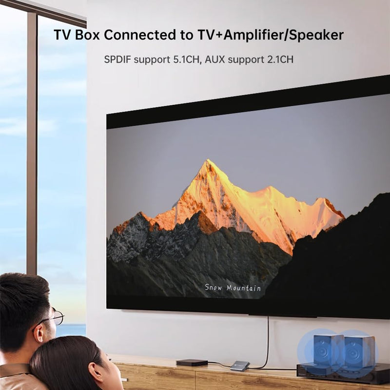 8K HDMI 2.1 Audio Extractor 4K@120Hz/8K@60Hz, HDMI to Optical and 3.5mm Audio Adapter for PS4/5, Fire Stick, Speakers, Headphones, Blu-ray Player