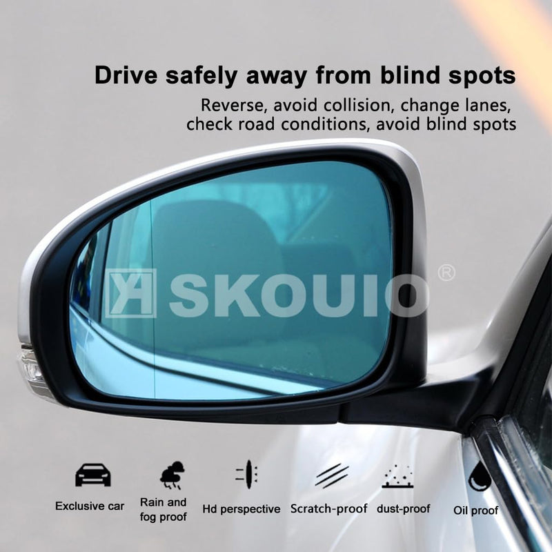 Passenger Side Mirror Replacement Glass for Toyota Prius 2010-2015,Automotive Exterior Heated Right Side View Mirror Glass for 2010 2011 2012 2013 2014 2015 Toyota Prius S-Class 2010-2015 Prius Passenger side