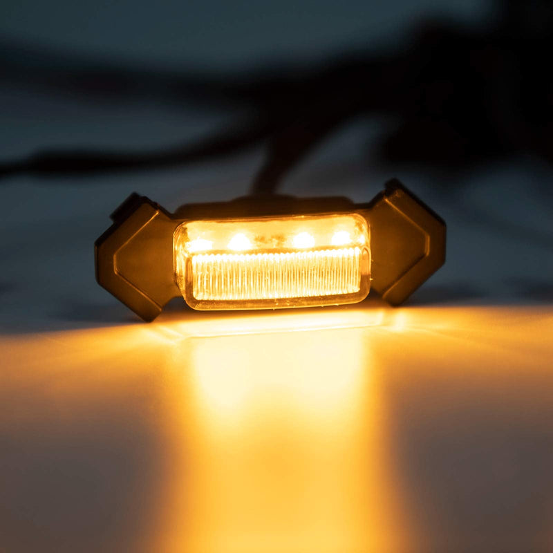 [AUSTRALIA] - Seven Sparta 4 PCS Grill Led Lights with Fuse Adaptor Compatible with 2016-2023 Toyota Tacoma TRD PRO OEM Front Grille, Not Compatible with Tacoma Off Road & Sport (Amber Light with Black Shell) Amber Light with Black Shell