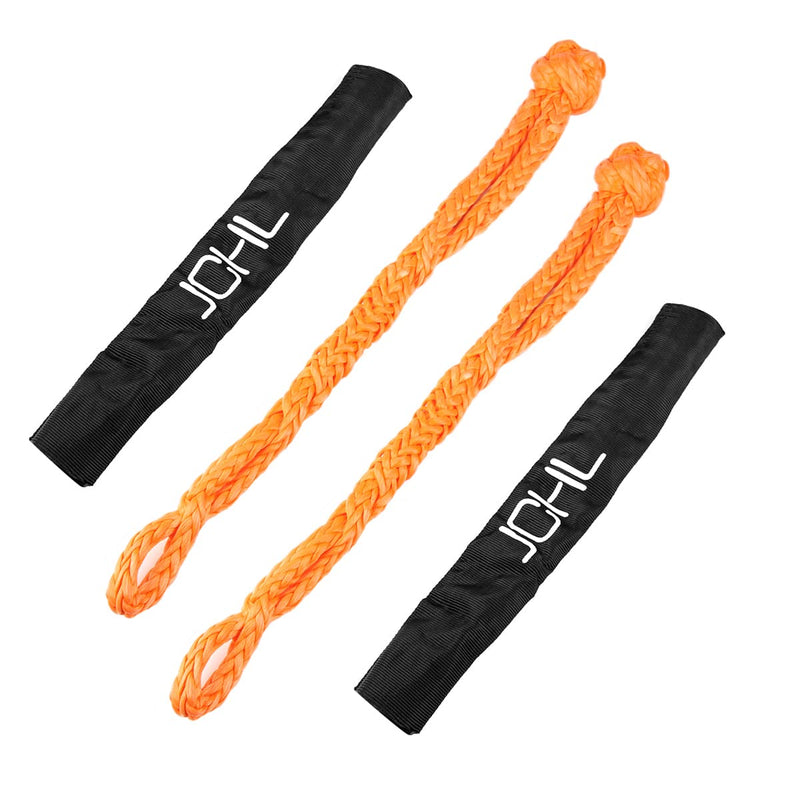 Soft Shackle Synthetic Road Recovery Rope 1/2' X 23 Inch 56000LBS Breaking Strength Tow Shackles for Sailing SUV Off Road Towing ATV Recovery 2 Pack 2xSoft Shackles
