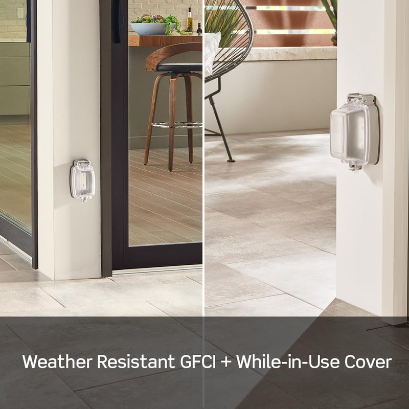Leviton GFCI Weather-Resistant Outlet, 20 Amp, Self Test, Non Tamper-Resistant with LED Indicator Light, Outdoor Locations, GFWR2-W, White 1