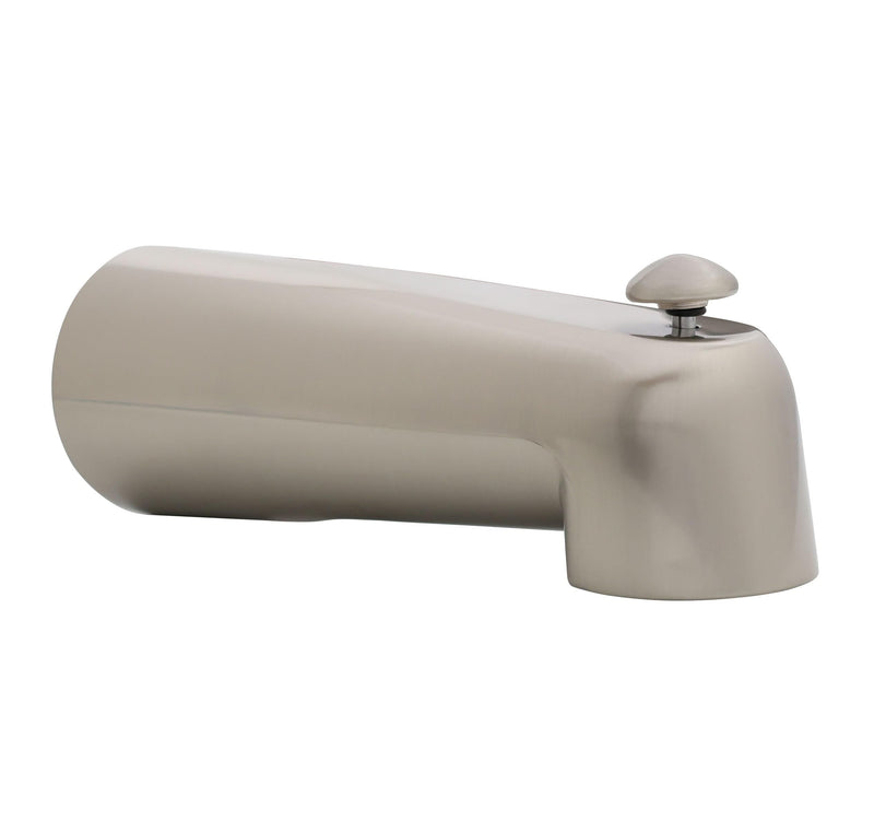Westbrass 7" Diverter Tub Spout, Satin Nickel, E507D-1F-07