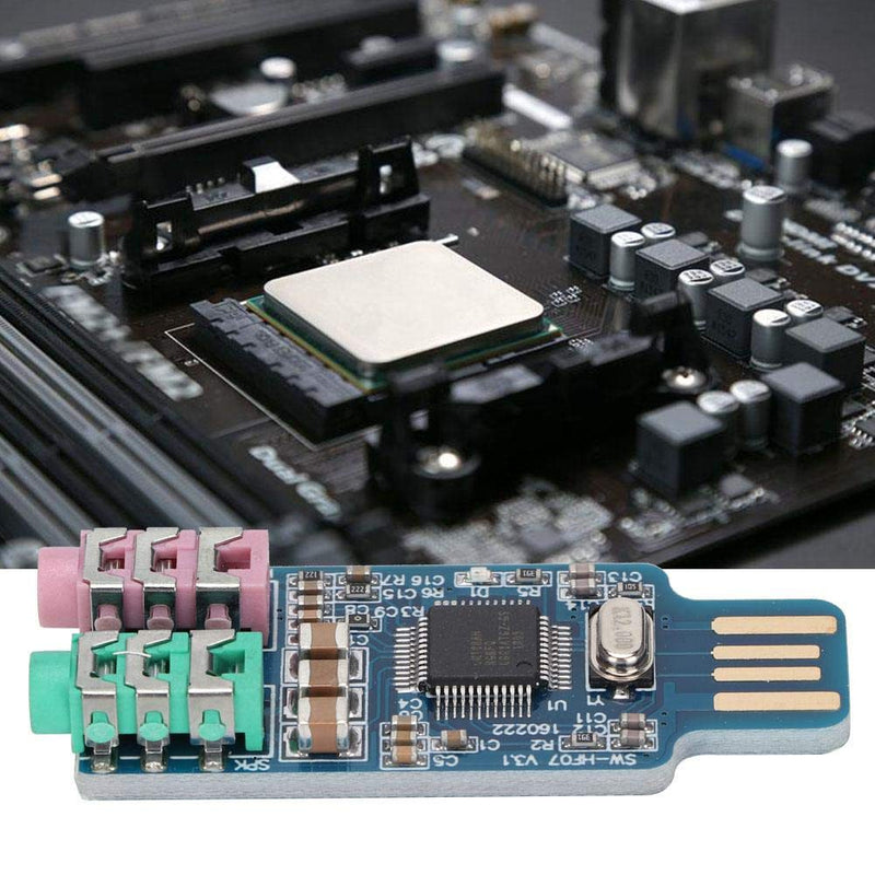 YWBL-WH External USB Audio Card Driver USB Sound Card External Audio CM108 for Computer Laptop WIN2000,WINXP,