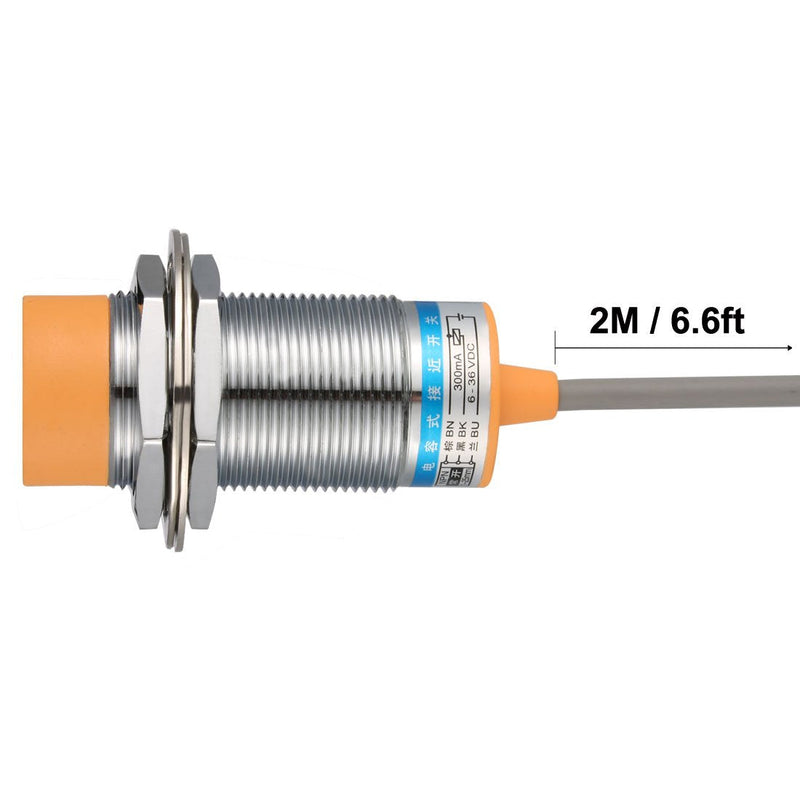 uxcell 25mm Capacitance Proximity Sensor Switch Detector NPN NO DC 6-36V 300mA 3-Wire LJC30A3-H-Z/BX for 3D Printer Probe Bed Leveling, MCU Board