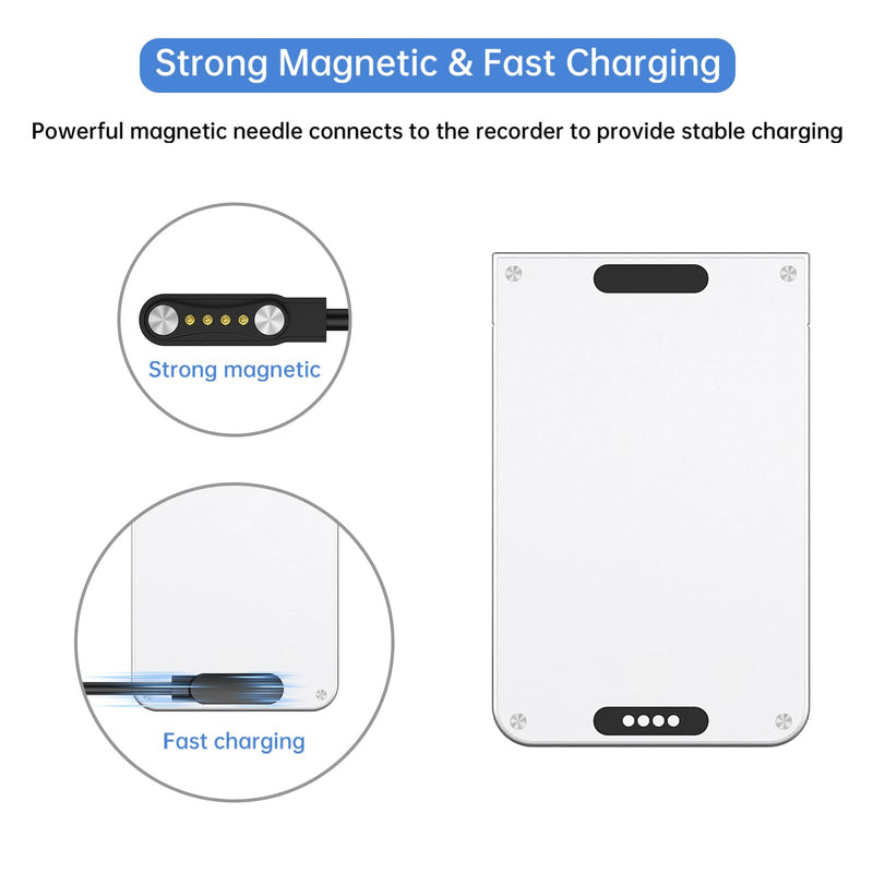Vancle 2 Pack Charger for PLAUD Note & Note Pro AI Voice Recorder, USB C Magnetic Charging Cable Cord for PLAUD Note Pro Charger 2*USB C