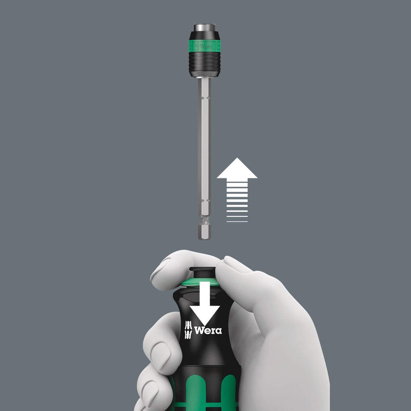  [AUSTRALIA] - Wera - 5051025001 KK 26 7-In-1 Bitholding Screwdriver with Removable Bayonet Blade (SL/PH/SQ) Silver