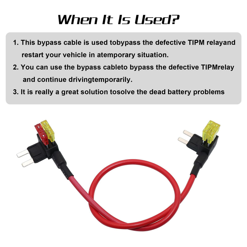 FZJDSD TIPM Repair Fuel Pump Relay Bypass Cable Compatible with Dodge Ram 1500 2500 3500 Compatible with Chrysler Jeep Grand Wrangler Liberty Compatible with VW Routan Replace CBWPR091AA