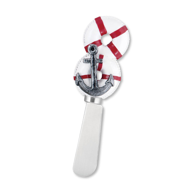 Supreme Housewares Nautical Themed Cheese Spreaders, Hand-Painted Resin Handles with Stainless Steel Blades for Spreading Cream Cheese, Butter, and Jam, Assorted Designs, Set of 4