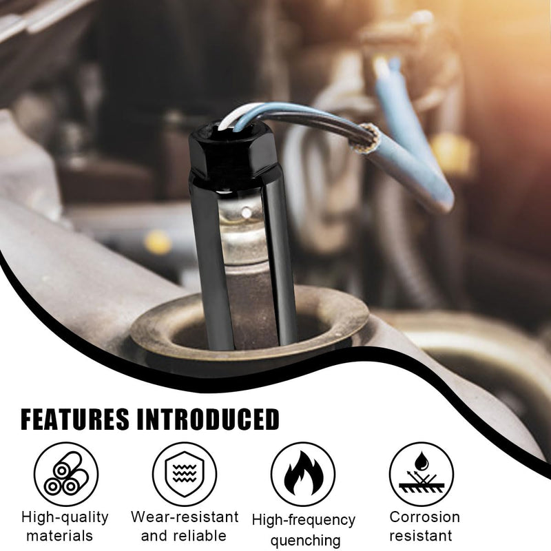 Car Oxygen Sensor Sleeve, 3/8 Inch Drive ×7/8 Inch (22mm), 6-Point O2 Sensor Adapter with Side Wire Cutout, Universal Vehicle O2 Sensor Repair Tool with 5/16" Opening （Small Small
