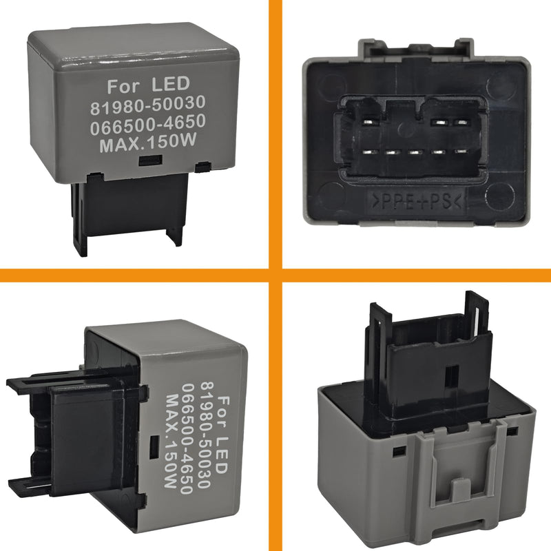 1Pcs LM449 81980-50030 066500-4650 8 Pin LED Flasher Relay - Electronic LED Turn Signal Relay - Compatible with Lexus, Scion, Toyota - Fix Rapid Flashing, LED Turn Signal Issues 1