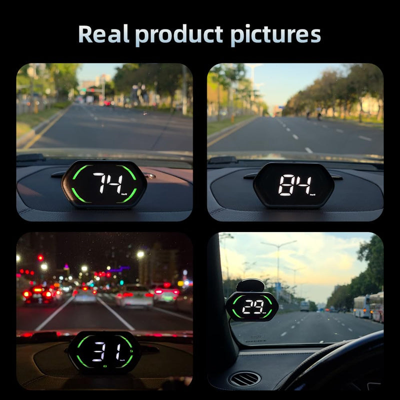 SinoTrack Universal GPS Speedometer, Car HUD Display with Large Screen & Speed Alarm | Heads-Up Display for All Vehicles Overspeed Warning Night Mode Real-Time Speed Tracking