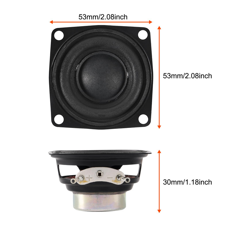 8pcs 2inch 4Ohm 10W Full Range Audio Speaker Stereo Woofer Loudspeaker for Arduino (8pcs) 8pcs