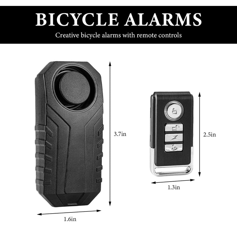  [AUSTRALIA] - Bike Alarm Remote Motion Sensor System, 113dB Loud Anti-Theft Bicycle Alarm with Remote, Waterproof Wireless Vehicle Security Alarms for Bicycle Motorcycle E-Bike Scooter