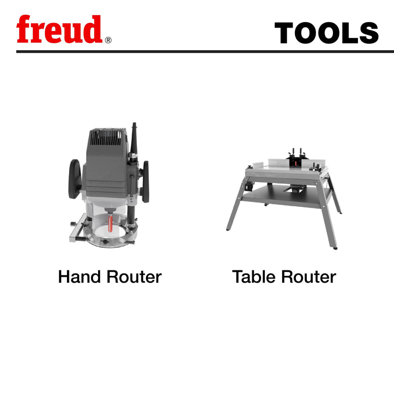 Freud 19-578: 1/4" Radius Dish Carving Bit with 1/2" shank, 1-1/8" overall diameter