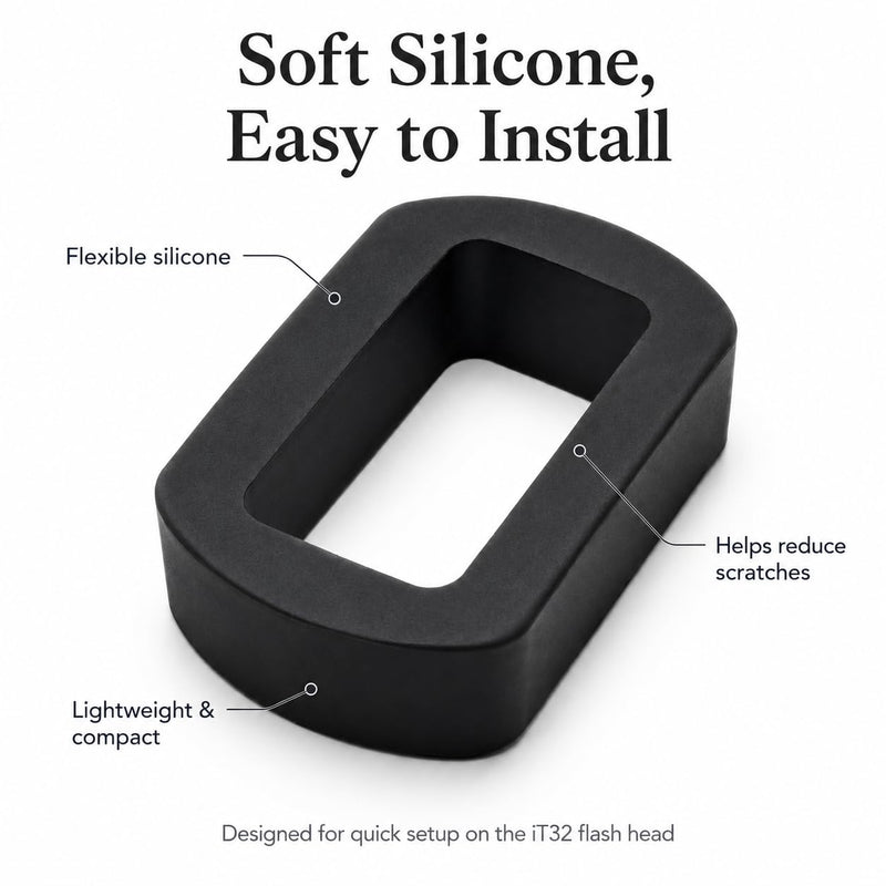 Silicone Adapter Ring for Godox iT32 Camera Flash | Connects the iT32 Flash Head to the S-R2 Mount for Use with AK-R11 and AK-R1 Accessories