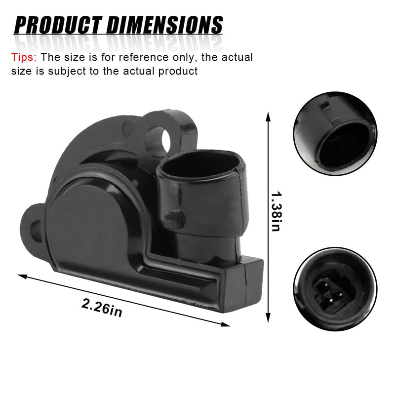 Car TPS Throttle Position Sensor, Accelerator Pedal Position Sensors, Automotive Replace Accessories OEM 17087400 17088026 17111815, Vehicle Gas Engine Kit for Most Models (2PCS) 2PCS