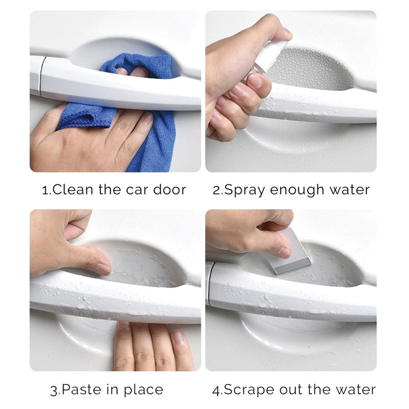 10pcs Clear Car Door Handle Scratch Potector TPU Car Door Sticker Universal Protective Films for Vehicles (Clear)
