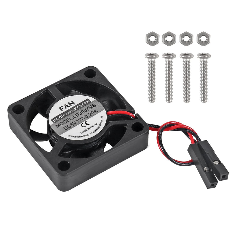 4pcs Fan for Raspberry Pi Cooling Fan Brushless CPU Cooling Fan Cooler Radiator Connector Separating One-to-Two Interface 3.3V 5V for Raspberry Pi4 Pi3 B+, Pi 3, Pi 2, Pi 1 B+ Pi Zero/Zero W