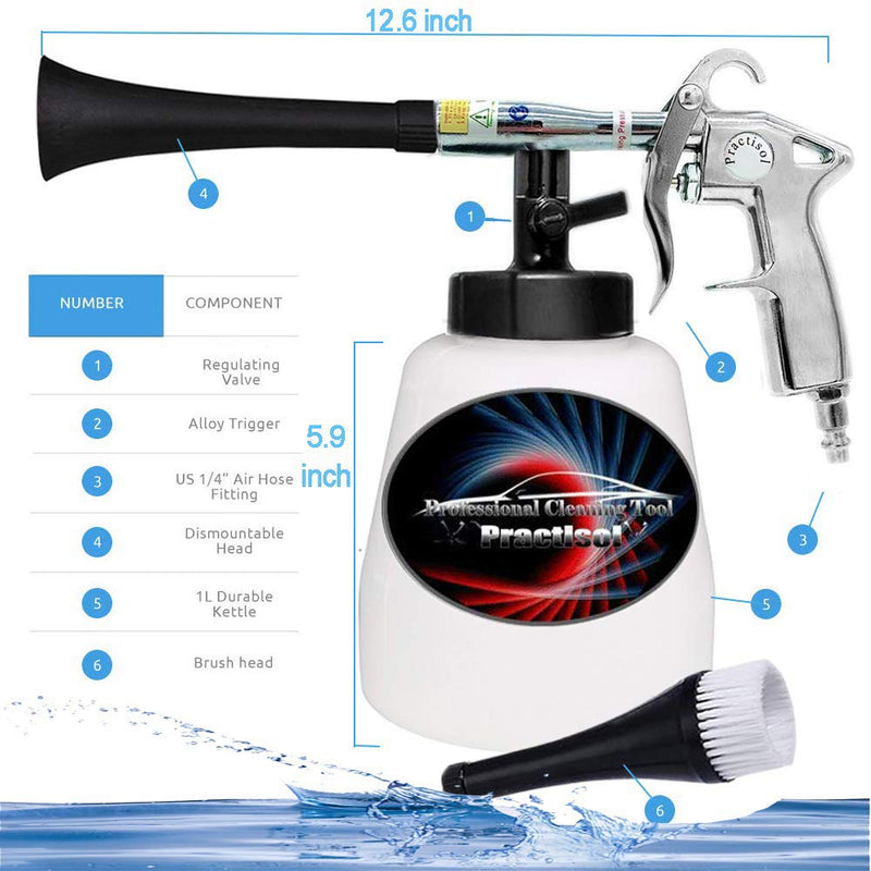  [AUSTRALIA] - Car Interior Cleaner, Auto Detail Tools Car Detailing Kit(Needs Air Compressor) High Pressure Car Cleaning Gun Car Cleaning Kit for Vehicle Upholstery Carpet Seat