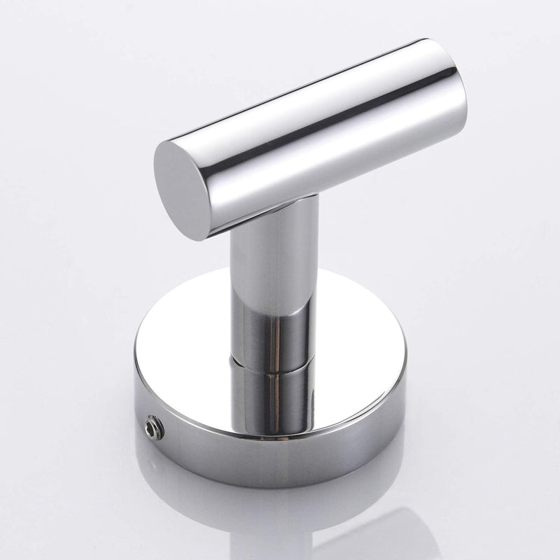 Marmolux Acc - Towel Hook Bathroom Single Coat Hook Bath Kitchen Hand Towel Holder Hat Door Hanger Rack Home Storage Spave Saver Bathroom Hardware Wall Mount Polished Chrome 1