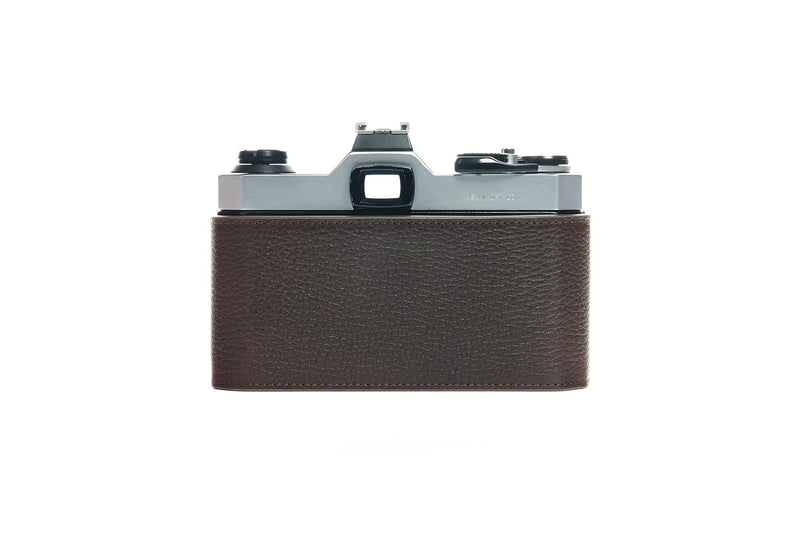 K1000 Case, BolinUS Handmade Genuine Real Leather Half Camera Case Bag Cover for Pentax Asahi K1000 Camera With Hand Strap (Coffee) Coffee
