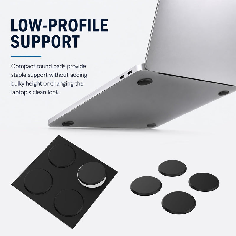 12PCS Replacement Anti Slip Self Adhesive Rubber Feet, Adhesive Rubber Feet for MacBook Pro Air, Laptop, Chromebook, Keyboard, Speaker, Electrical Appliances