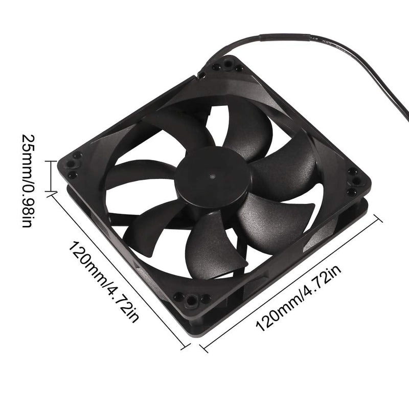 120mm x 25mm 110V 220V AC Powered Cooling Fan with Speed Controller 3V to 12V, 1225 AC 115V 120V 220V 240V for Cooling Ventilation Exhaust Projects, Receiver DVR Playstation Xbox Component Cooling 1225 Fan