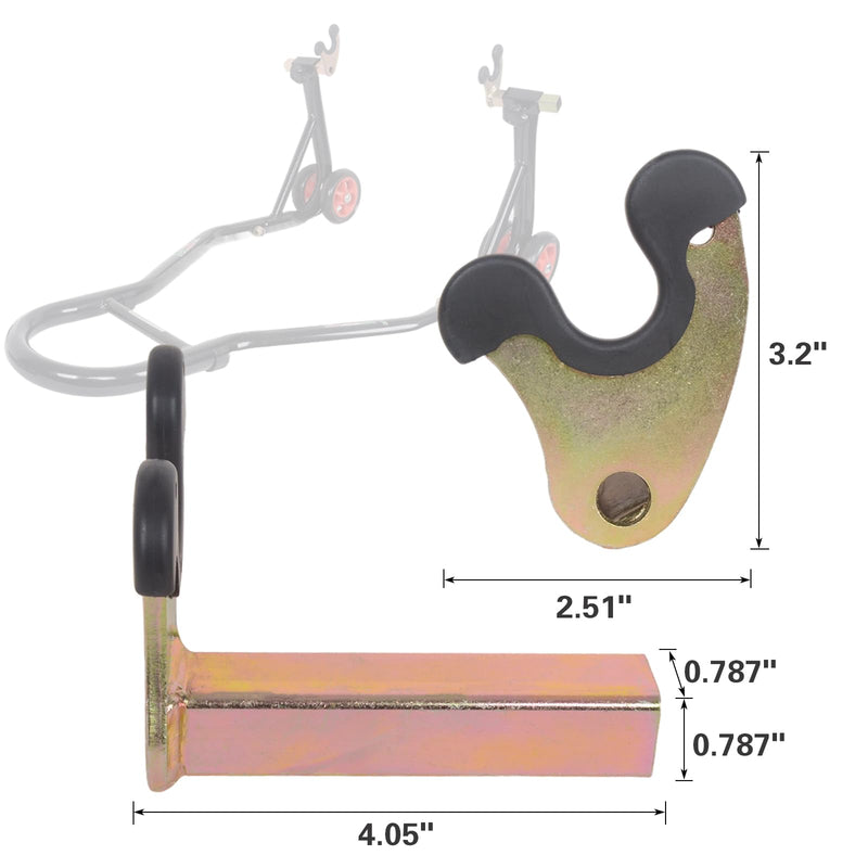 MOTO4U Motorcycle Rear Wheel Stand U Supporter with Rubber Protecotor (U Shape with Rubber Protecotor)