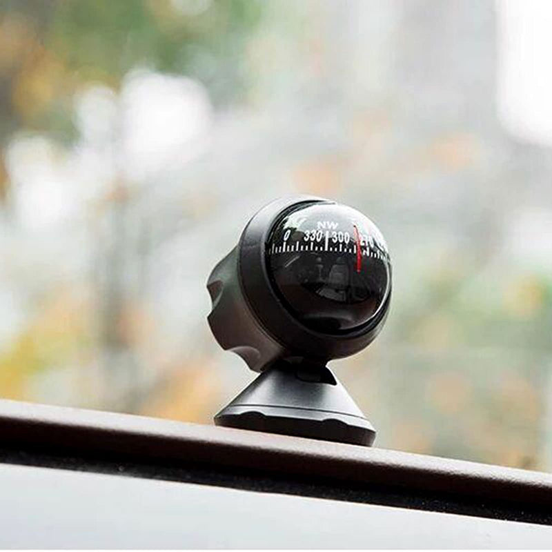 Black Adjustable Ball Night Vision Compass Boat Dash Mount, Adjustable Dash Car for Car Marine Boat Ship