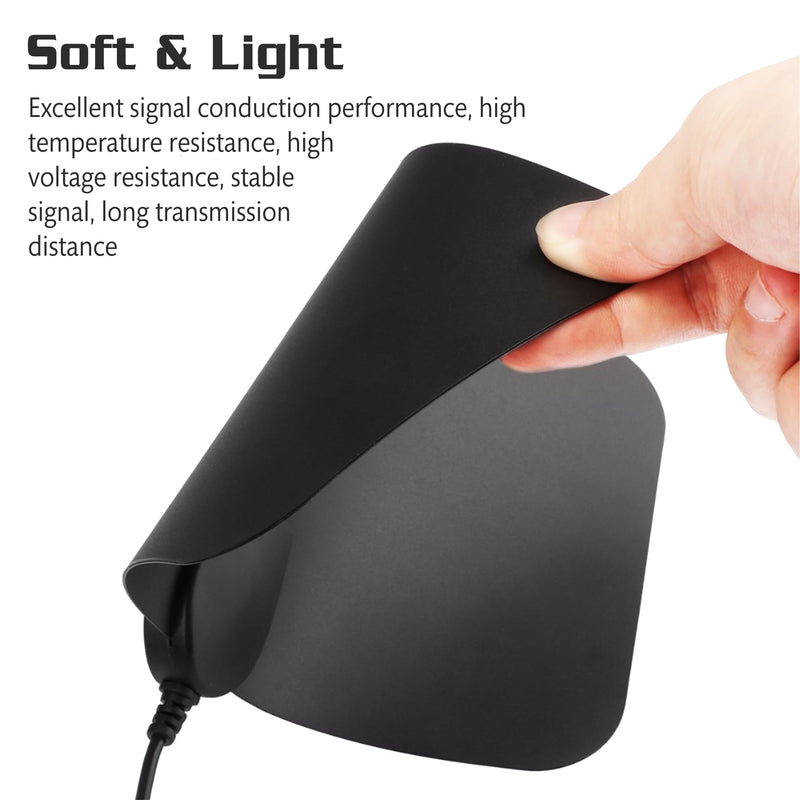 TV Antenna Indoor, 2026 Digital TV Antenna for Local Channels, HDTV Antenna for TV Without Cable for Smart/Old TV Long Range Reception Support 4K 1080p A41 FLAT BLACK