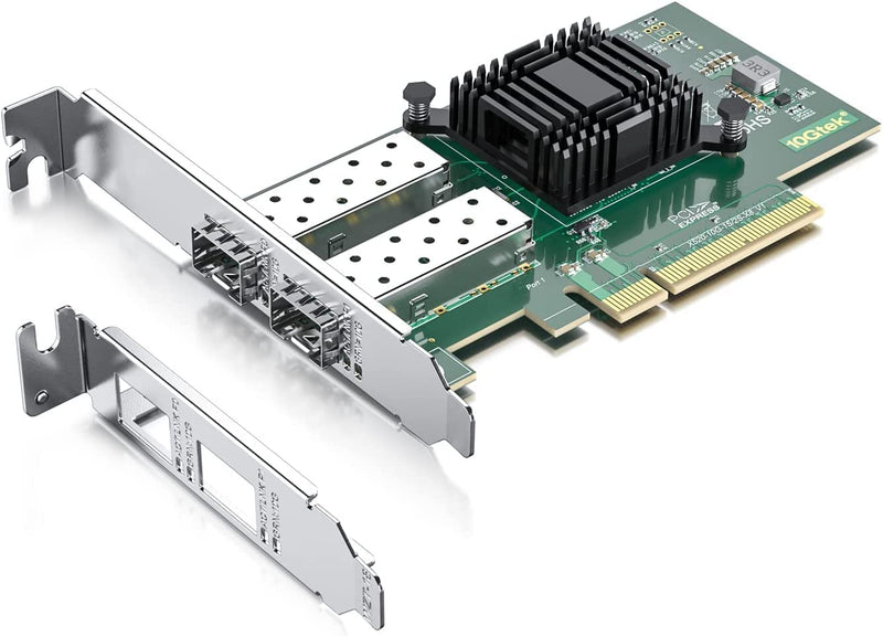 1 Pack of 10Gb PCI-E NIC Network Card and 1 Pack of 1 Meter(3.3ft) SFP+ DAC Twinax Cable, Passive, Compatible with Mikrotik S+DA0001,