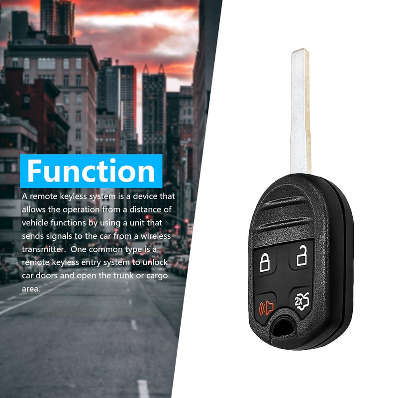 2 Pcs 4 Button Key Fob for Ford Escape Fiesta Focus Transit C-MAX (Frequency: 315 Mhz/FCC ID: CWTWB1U793)