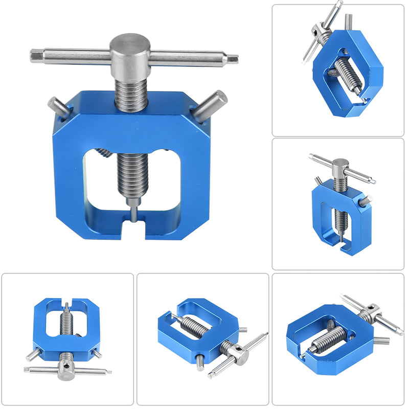 Mini Gear Pullers, RC Pinion Bearing Puller Stainless Steel Small Gear Puller Professional Tool Remover for RC Drift Wheels Motor Upgrade, Mini Gear Puller for RC Car Fan(Blue) Blue