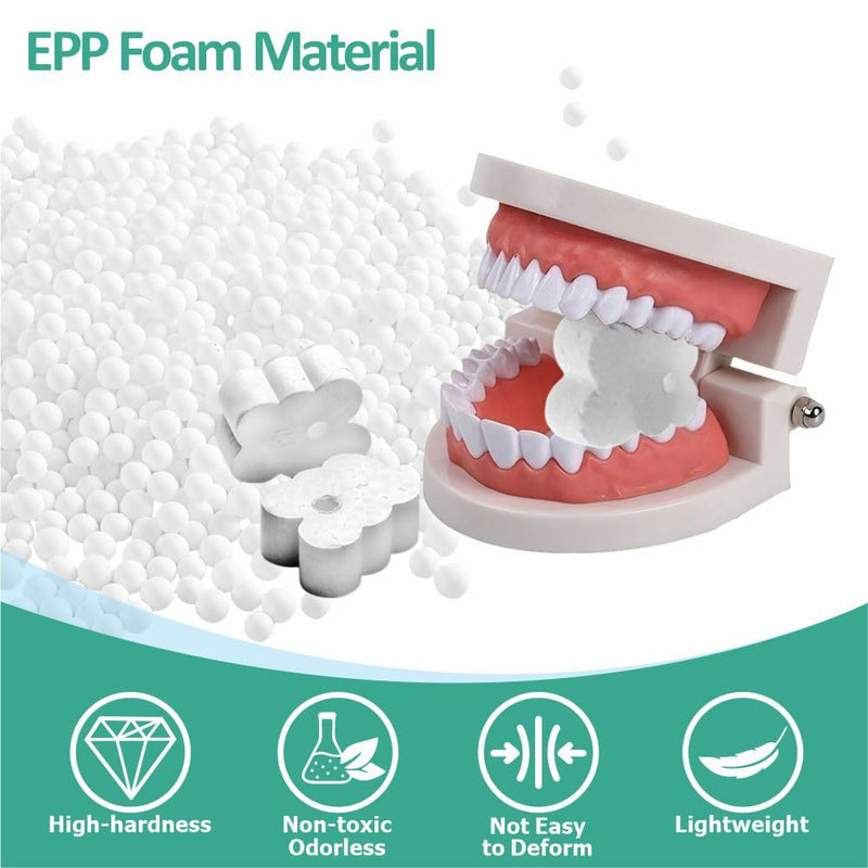 100 Pcs Disposable Dental Bite Blocks Mouth Props Opener, Teeth Clenching Supporter for Kids and Adults, EPP Foam Material
