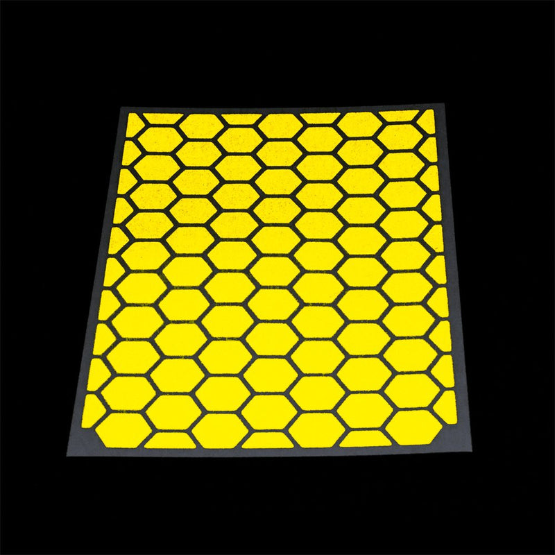 RydeSafe Reflective Decals - Hexagon Kit - Large Yellow
