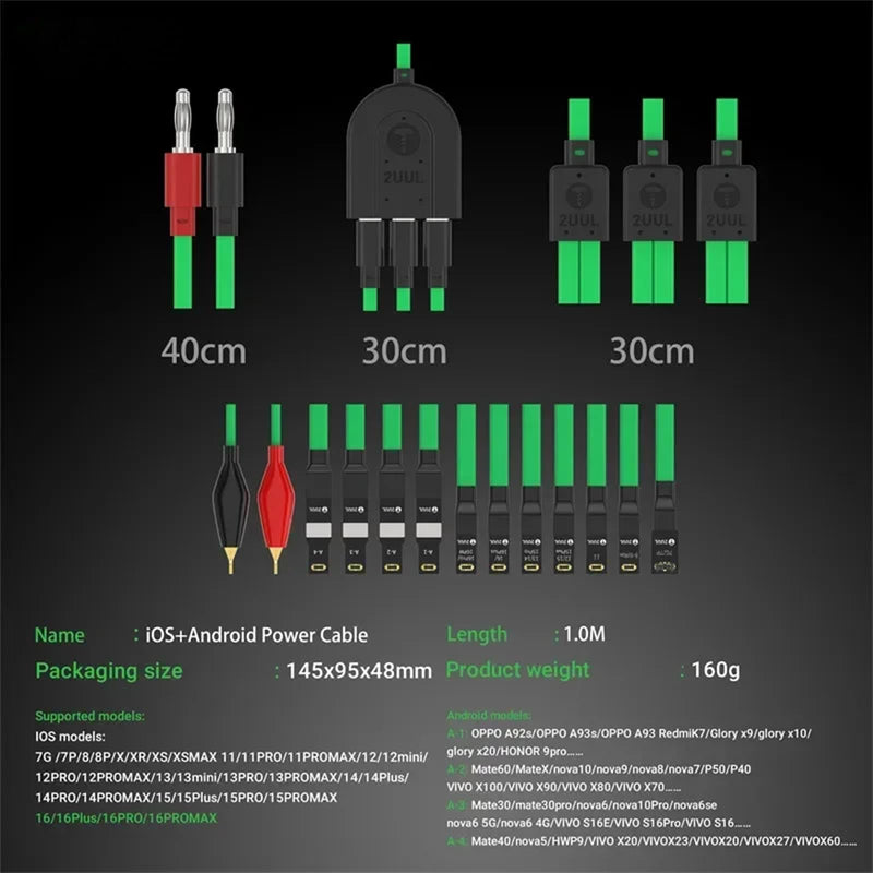 DIYPHONE PW02 Power Cable for iPhone 7-16 Pro Max,Android Phone Power Boot Control Cable Phone Motherboard Activation Boot Cable with 3 Type-C Interfaces Efficient Detection PW02 (For iPhone)