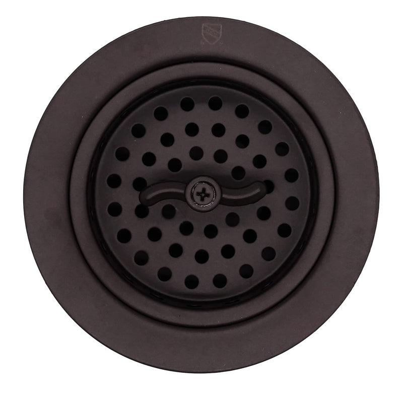 Westbrass A213-12 3-1/2" Wing Nut Twist Style Large Kitchen Sink Basket Strainer, Oil Rubbed Bronze