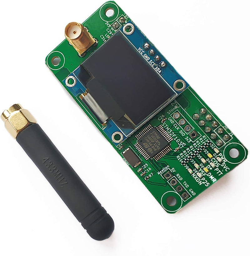 MMDVM Hotspot Board (V1.5.2) + Antenna Support UHF VHF Support P25 DMR YSF DSTAR NXDN POCSAG for Raspberry Pi-Zero W, Pi 3 (OLED Board) OLED Board